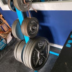Free weights with stand 45s Have Been Sold