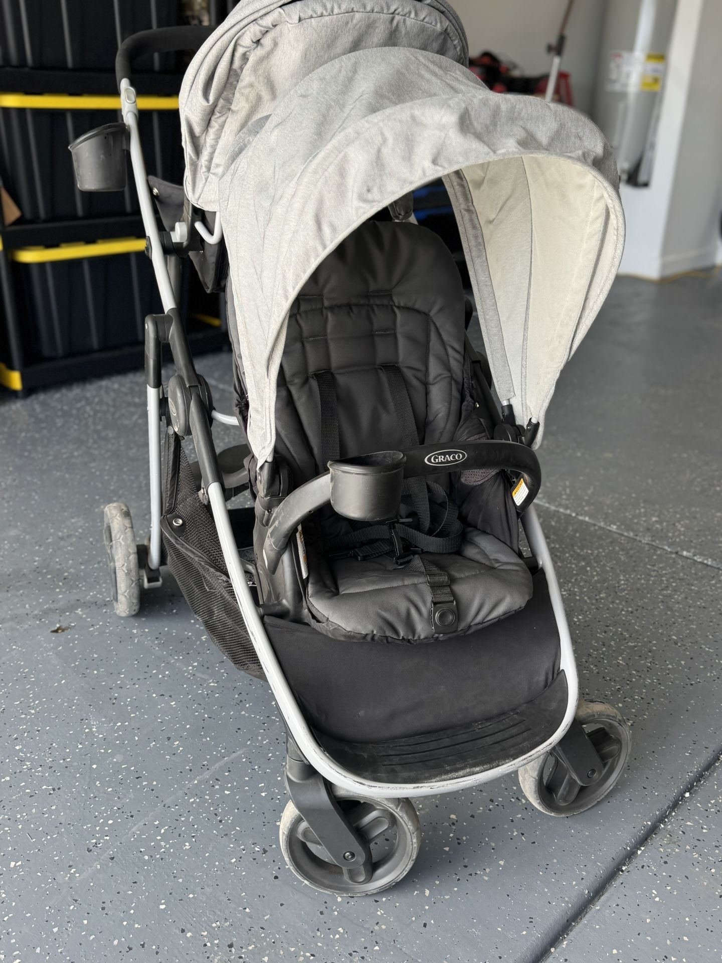 Graco Ready2Grow LX 2.0 Double Stroller Features Bench Seat and Standing Platform