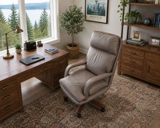 Vintage Boeing Auction Executive Leather Chair - Restored