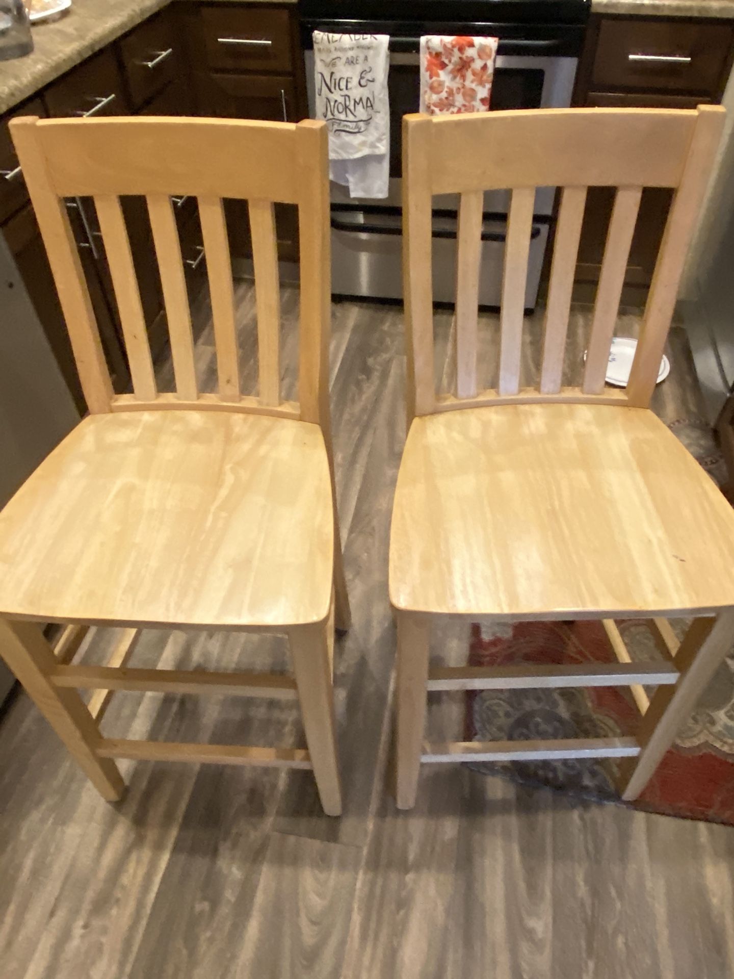 Wooden bar stools $65