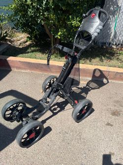 CaddyTek 4 Wheel Golf Push Cart CaddyCruiser One V8 1-Click Folding Trolley