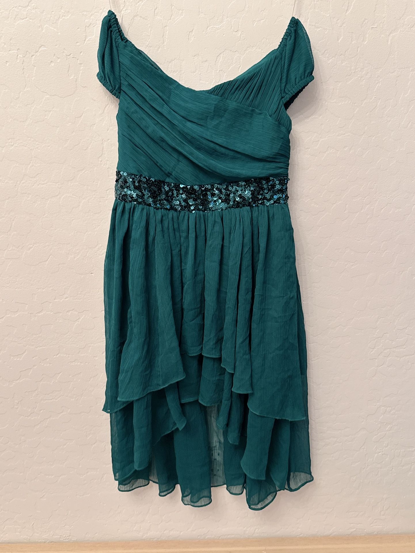 Green cute party dress