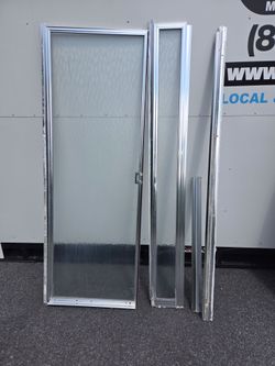 Shower glass door enclosures