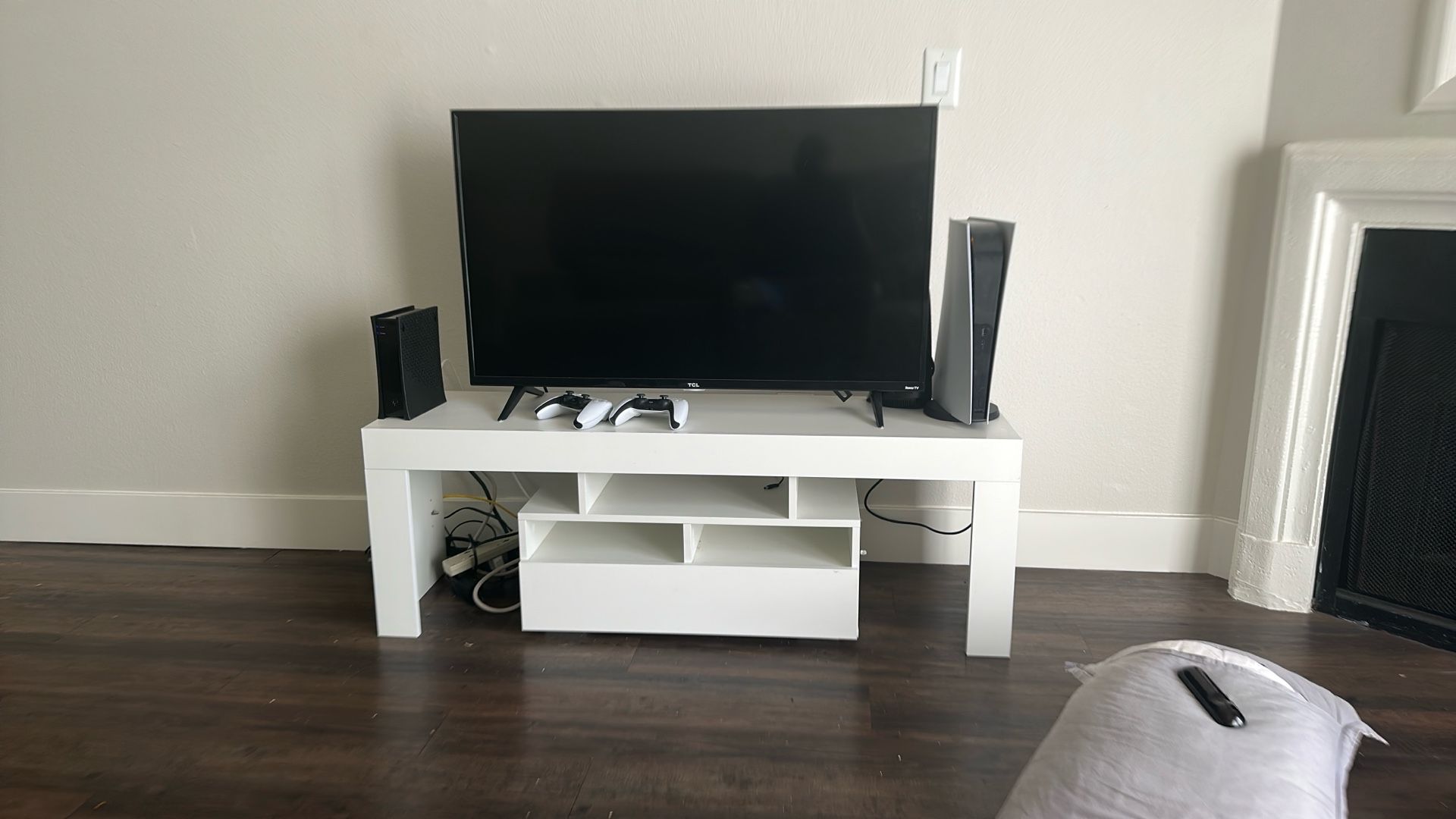 TV Stand w/ Built In Drawer+ LED Color Lights -$100 Firm, Must Go By 7/1