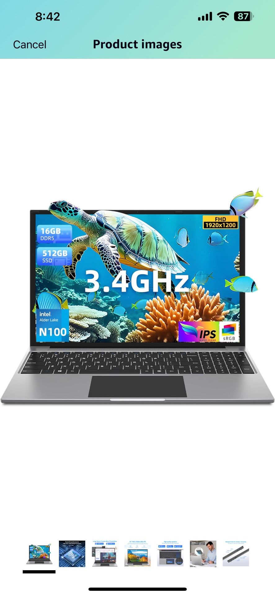 16 Inch Jumper Laptop 16Gb Ddr5 Ram ,512 Ssd