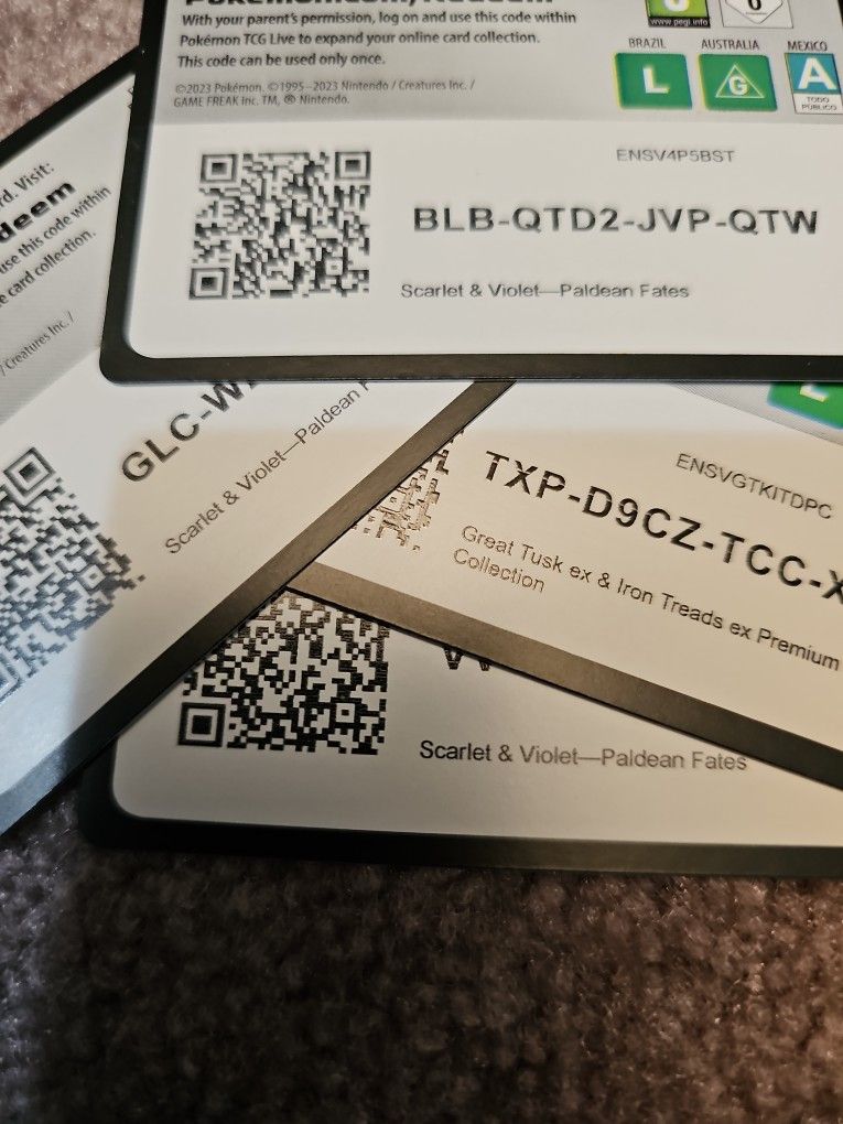Pokemon TCG Live Code Cards