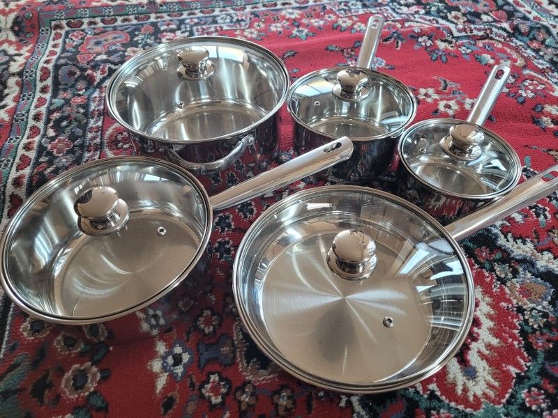New Stainless Steel Cookware Set