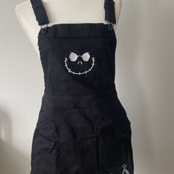 The Nightmare Before Christmas Jack Skellington  Black Denim Dress Size:Small