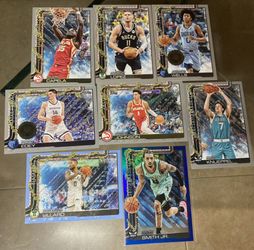 8 Card Lot 2025-26 Topps Holiday Basketball Blue & Silver Glitter  Nick Smith Jr. Damian Lillard Zach Edey & Jaylen Wells All NBA Rookie Team badge Ja