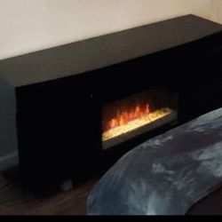 Pacer Contemporary Fireplace TV Stand