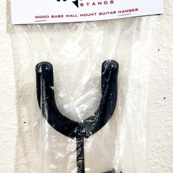 Guitar Hanger Wood Base Wall Mount NEW IN PACKAGE 
