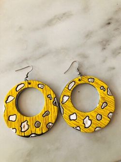 Yellow earrings