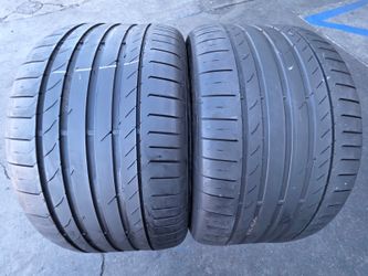 2 USED TIRES CONTINENTAL RFT 315/35/20