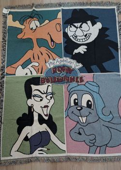 Vintage Throw Blanket - Rocky & Bullwinkle