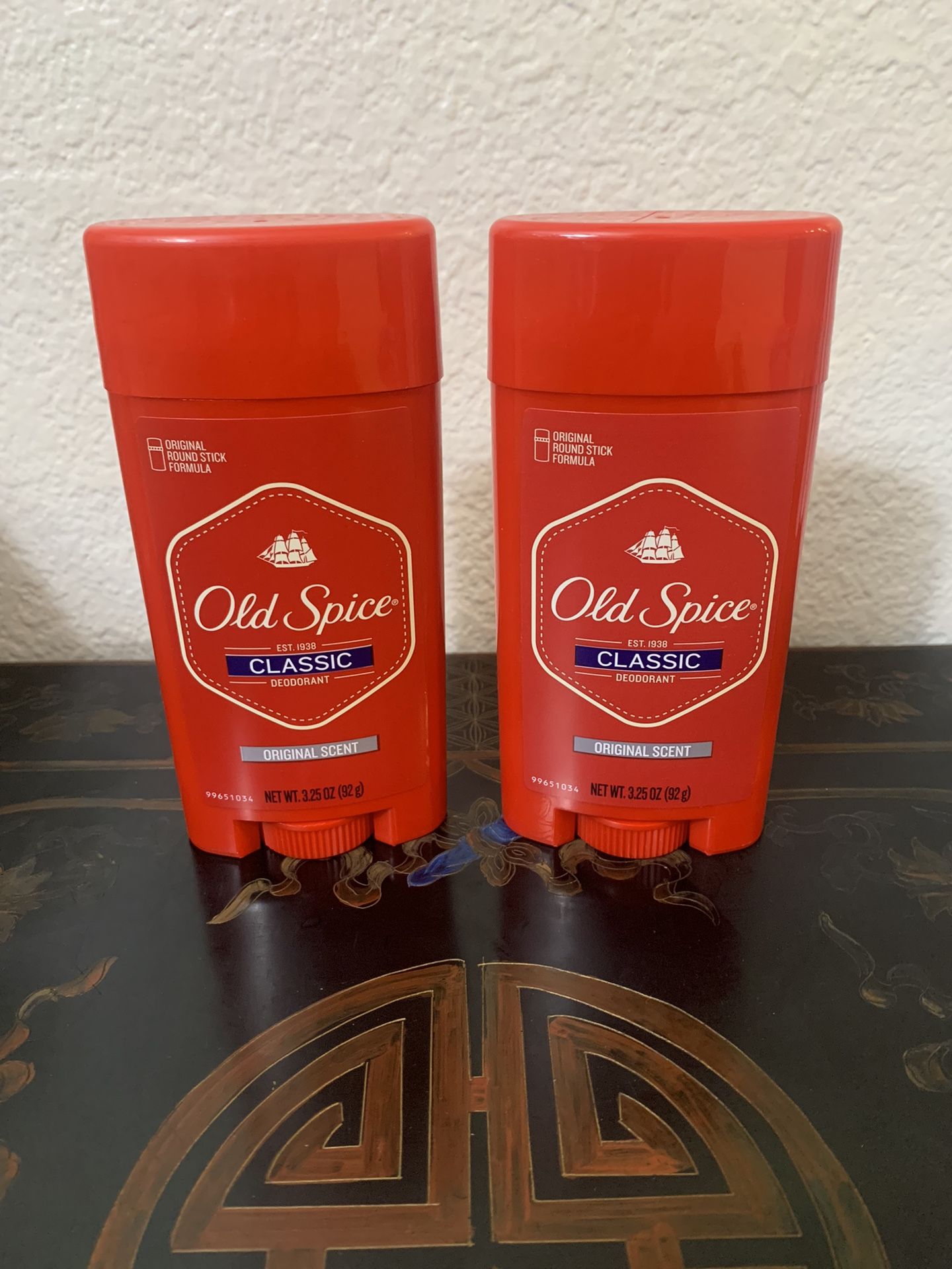 Old Spice Classic Men's Deodorant, Solid Stick, Original Scent, 3.25 oz New.   $5.00 for both
