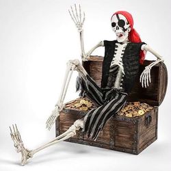 The pirate skeleton is 60 inches / 1.5 meters tall. full-size). Halloween