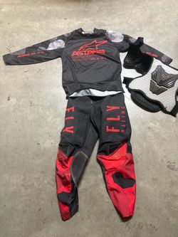 Motocross Gear Set – Alpinestars Jersey, Fly Racing Pants, Fox Chest Protectorkids