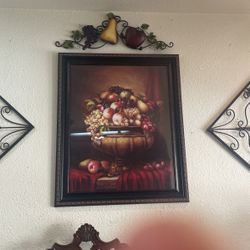 Cuadro De Frutas Y Placa De Home Interiors