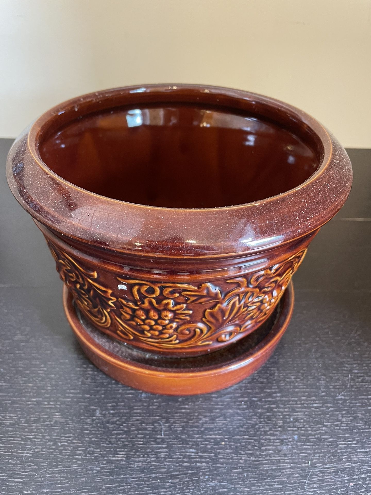 Flower Pot Brown Small