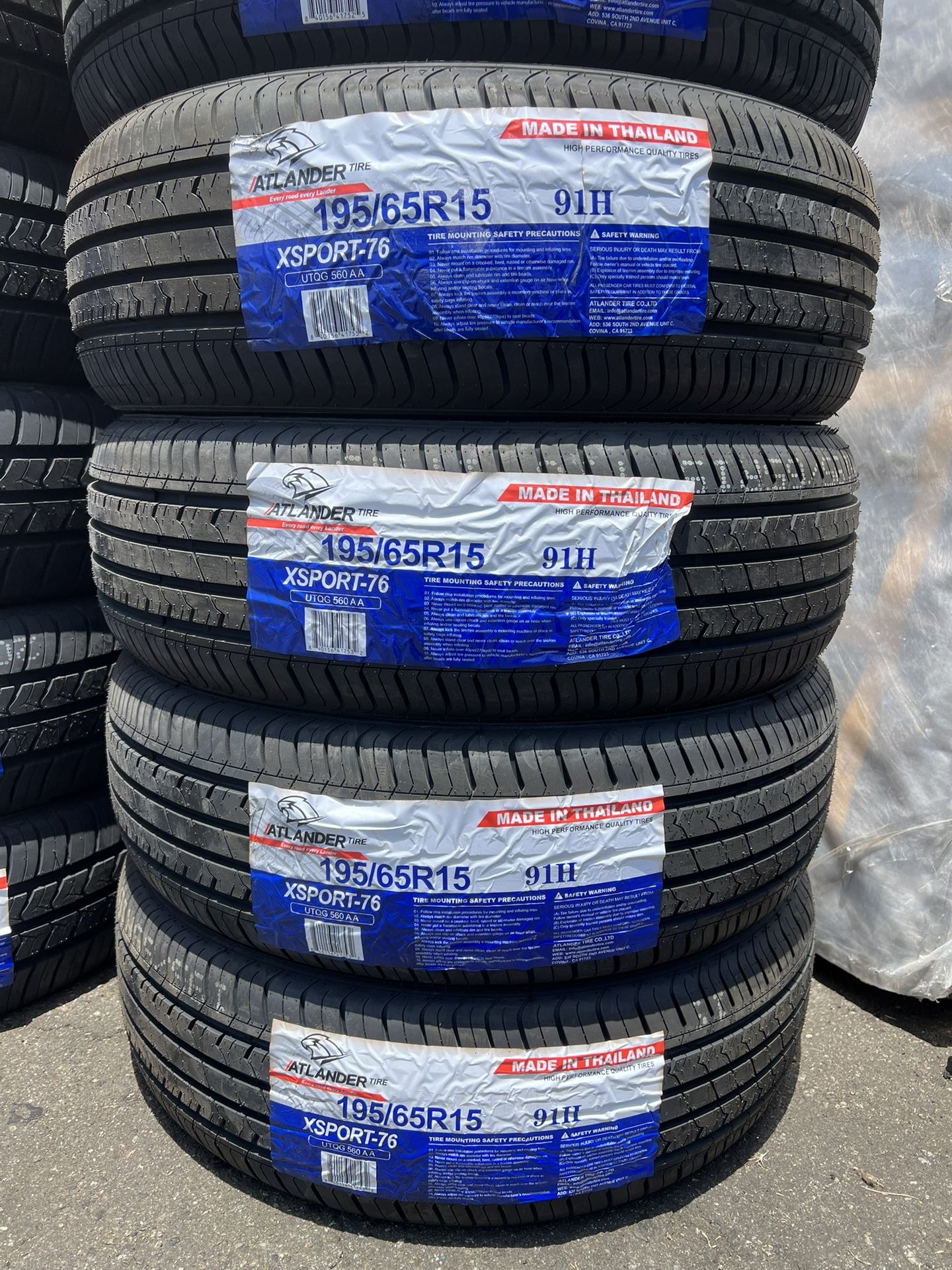 195/65/15 New Tires Set Of 4 Atlander Installed And Balanced Set De 4 Llantas Nuevas Instaladas Y Balanceadas