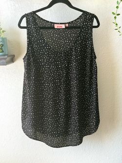 EVRI Polka Dot Sleeveless Blouse Size 1X