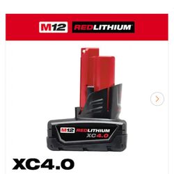 Milwaukee M12 4Amph Battery BRAND NEW IN BOX