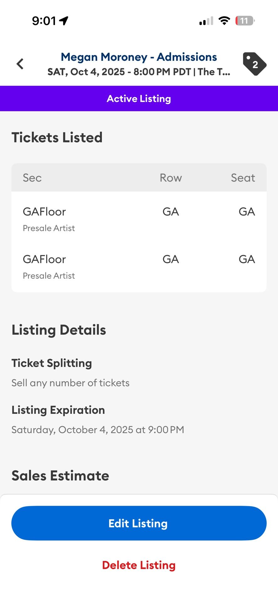 MEGAN MORONEY TICKETS 