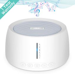 Portable White Noise Machine, Compact Sleep Sound Therapy with Earphone Jack, 30 Soothing Sounds, 32 Volume Levels, Timer & Memory Feature, Sound Mach