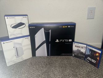 PS5 Pro 2TB Bundle + Disc Drive + Stand + 2 Games + Boxes