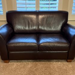 Natuzzi Genuine Italian Leather Loveseat and Sofa