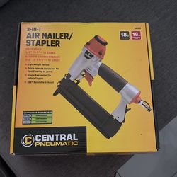 New Central Pneumatic 2 in 1 Air Nailer/Stapler