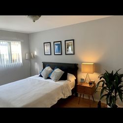 Queen bed frame And mattress 