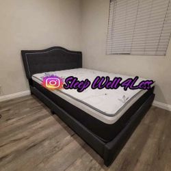 NEW  QUEEN BED FRAME AND MATTRESS 