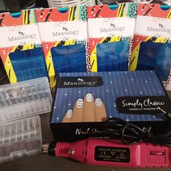 Nail Stamping Starter Kit &  Mini Polish Nail Machine 