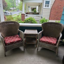 2 Wicker Chairs 