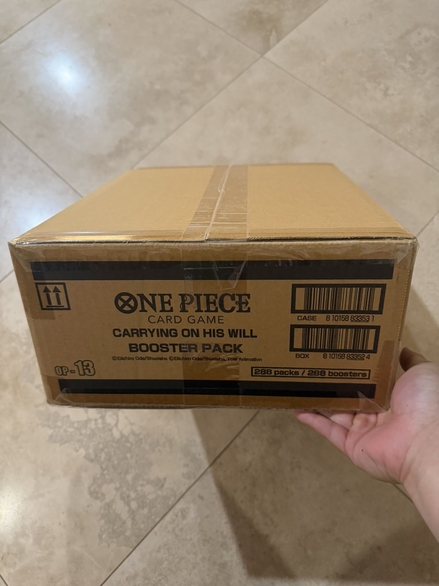 One Piece OP-13 Carrying On His Will Booster Box Case