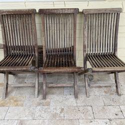 Chair X 4, Wood 