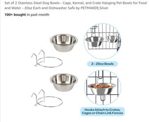 Petmaker Crate Water And Food Bowl