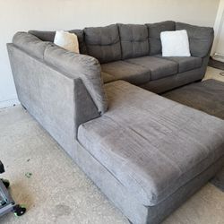 Gray Sectional Sofa Couch Sala 