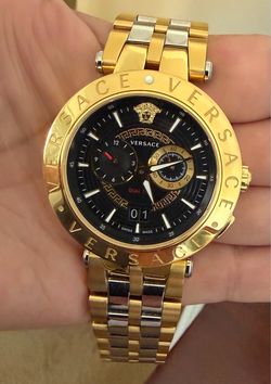 Men’s Versace Watch  all stainless steel  Sapphire Crystal , Swiss Made, Water Resistant Never Used