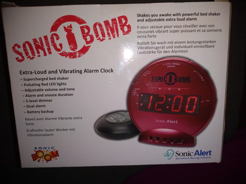 Sleep through your alarm? Sonic Bomb will wake your butt up ,guaranteed!