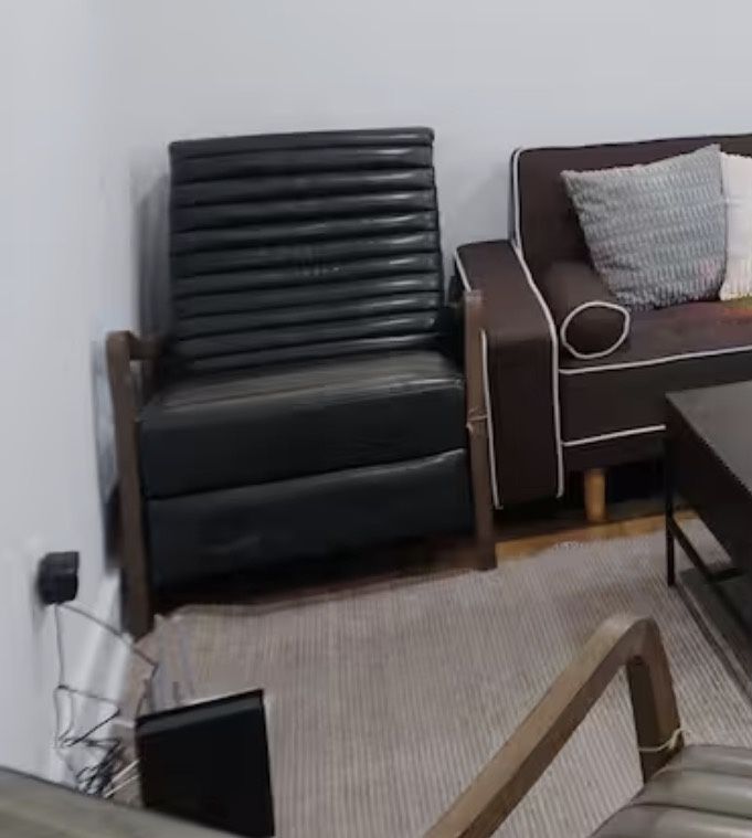 2 Real Leather Lounge Chairs