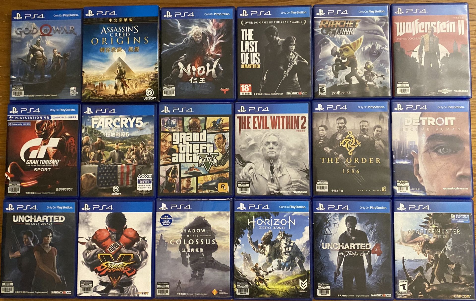 PS4 Games Bundle. NOT SELL SEPARATELY