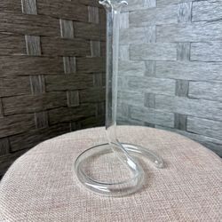 Vintage Glass Spiral Tube Bud Vase