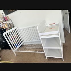 Free Convertible White Baby Crib