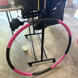Weighted Fitness Hula Hoop – Pink & Black