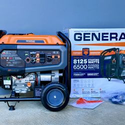 Brand new Generac 8125/6500-Watt Dual Fuel Portable Generator, Easy-To-Use Electric Start