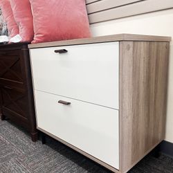 Wood Lateral File Cabinet, Sky Oak Finish, New