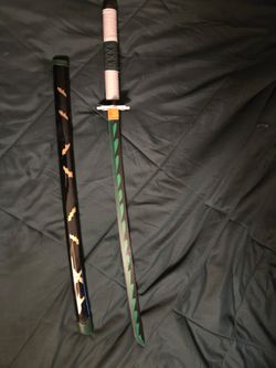Demon Slayer Sanemi Shinazugawa Wind Hashira Nichirin Sword Foam Cosplay Prop + Sheath