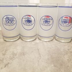 Pepsi-Cola Circa Glass Cup Collection 